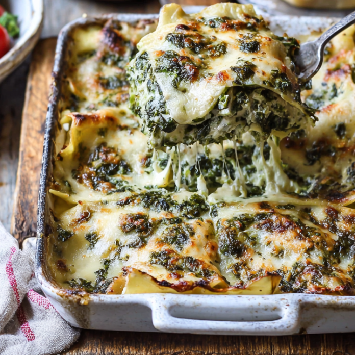 white-pesto-spinach-lasagna